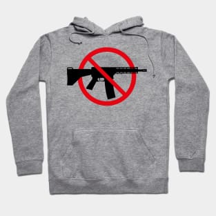 Gun Ban / Prohibition Sign (No Weapons / Peace / 2C) Hoodie